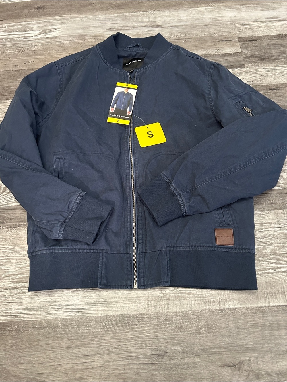 Lucky Brand Navy Casual Bomber Jacket